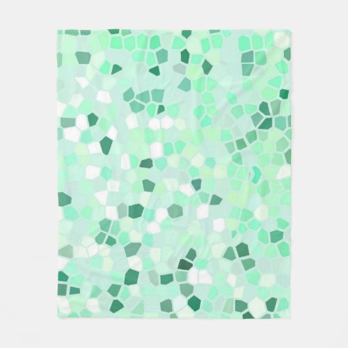 Mint Green Mosaic Fleece Blanket