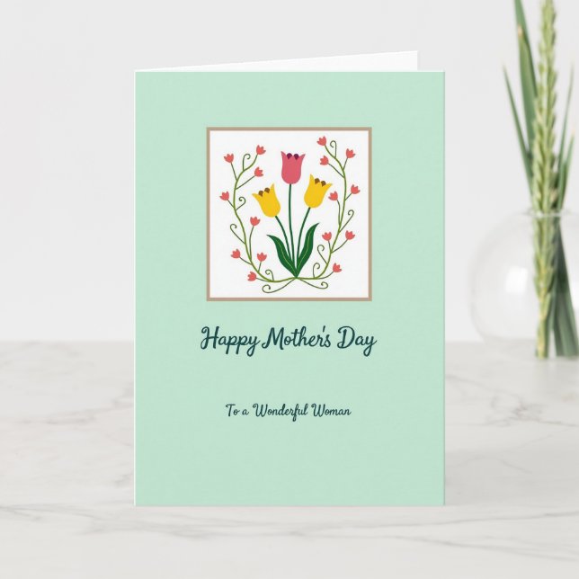 Mint Green Mothers Card (Front)