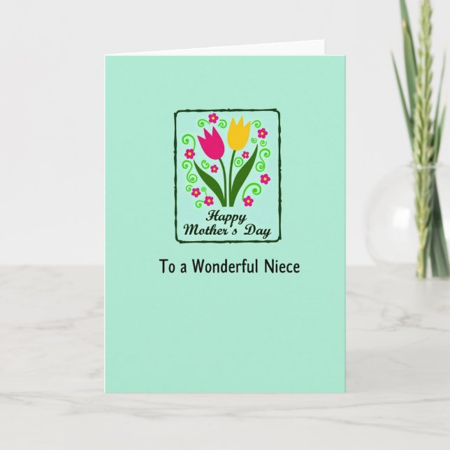 Mint Green Mothers Day Love Card (Front)