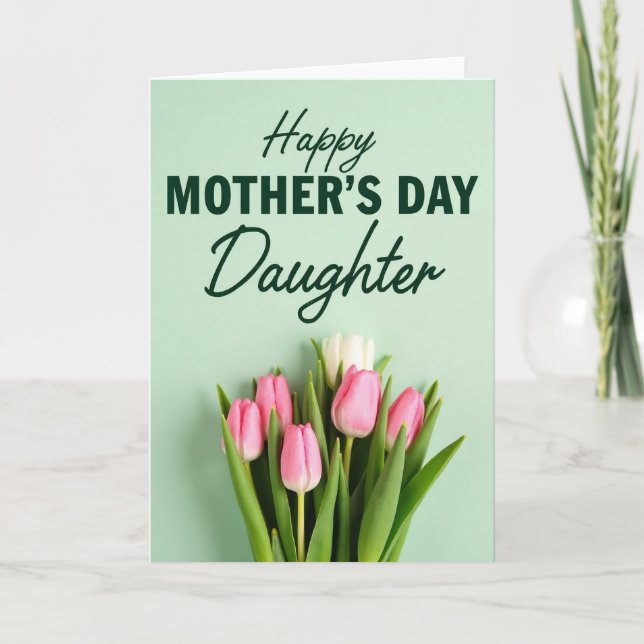 Mint Green Mothers Day Wish Card (Front)