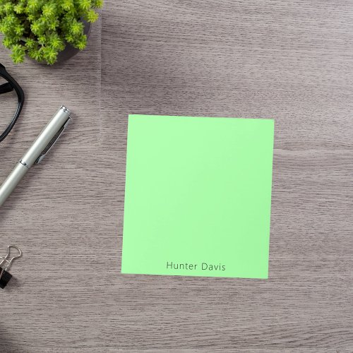 Mint green name notepad