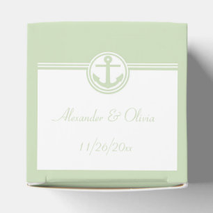Mint Green Nautical Anchor Favor Boxes