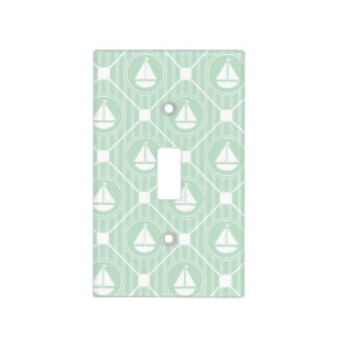 Mint Green Nautical Sailboat Light Switch Cover