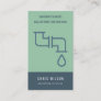 MINT GREEN NAVY PLUMBER SERVICE PIPES PLUMBING BUSINESS CARD