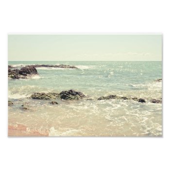 Mint Green Ocean Pastel Beach Photography Photo Print by RosaAzulStudio at Zazzle
