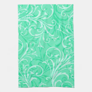 Mint Green Ornamental Kitchen Towel