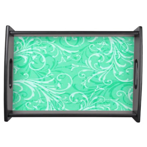 Mint Green Ornamental Serving Tray