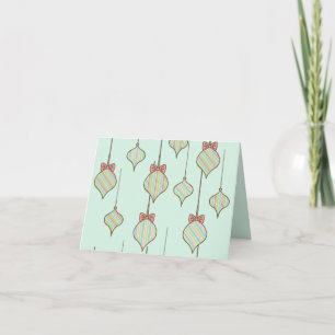 Mint Green Ornaments Christmas Card