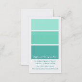 Mint Green Paint Chips Business Cards (Front/Back)