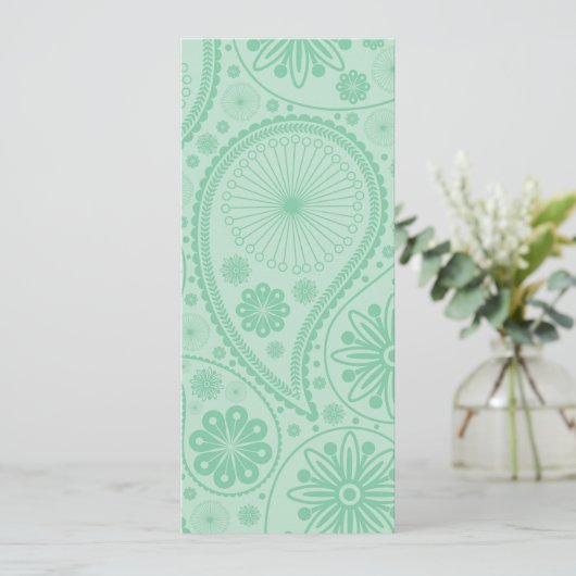 Mint green paisley pattern (Standing Front)
