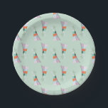 Mint Green Party Hat Birthday Paper Plates<br><div class="desc">Celebrate your child's birthday with these kids party plates featuring a pattern of cute party hat illustrations on a mint green background for a woodland theme.</div>