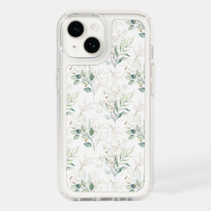 Mint Green Pastel Floral Greenery Pattern Speck iPhone 14 Case