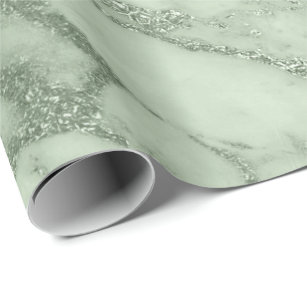 Abstract Sage Green Marble Wrapping Paper by Articoolate