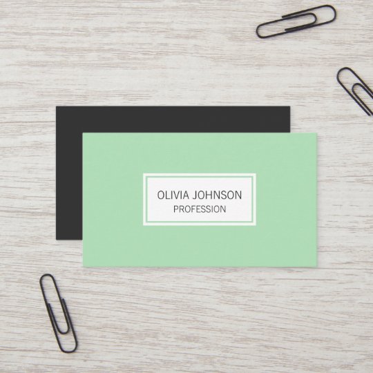 Mint green pastel minimalist elegant business card | Zazzle.com