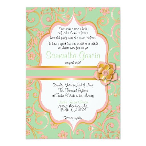 Baby Blue Quinceanera Invitations 6