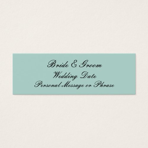 Mint Green Personalized Wedding Favor Tag Template