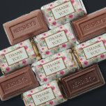 Mint Green Pink Floral Thank You Wedding  Hershey's Miniatures<br><div class="desc">Custom Hershey Miniatures with pretty pink flowers on a mint green background. "Text says,  "Thank you!".  These beautiful chocolate bars are perfect for many occasions from bridal showers to weddings to birthday parties and are perfect on the dessert table or in gift bags for your guests.</div>
