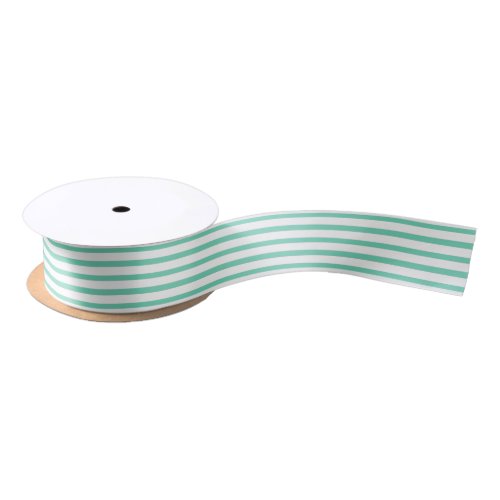 Mint Green Pinstripe Satin Ribbon