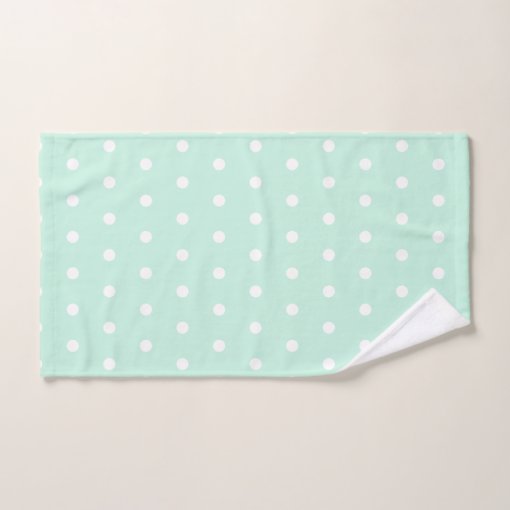 Mint Green Polka Dot Bath Towel Set Zazzle