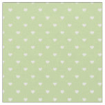 Mint Green Polka Dot Hearts Fabric