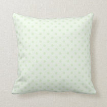 Mint Green Polka Dot Nursery Throw Pillow