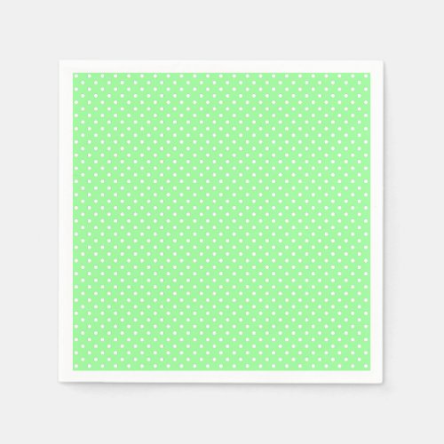 Mint Green Polka Dot Pattern Napkins