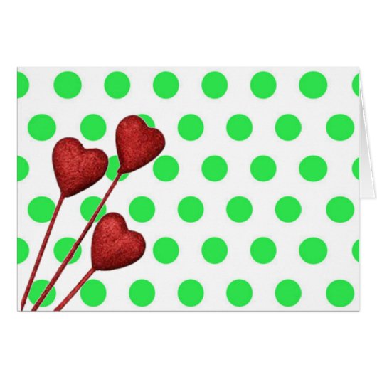 Mint Green Polka Dots Cards (Front Horizontal)