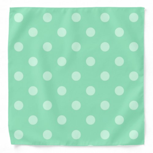 Mint Green Polka Dots Elegant Rustic Template Bandana