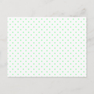 Mint Green Polka Dots Postcard