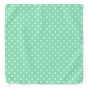 Mint Green Polka Dots Rustic Trendy Elegant Bandana