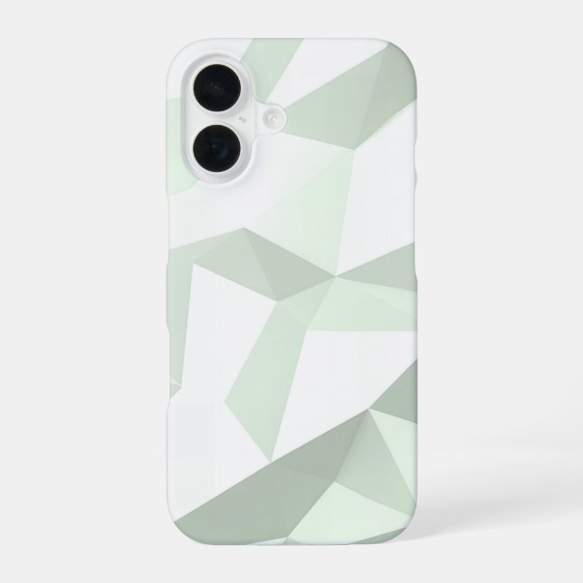 Mint Green Polygon Geometric iPhone Case (Back)