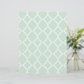 Mint Green Quatrefoil Moroccan Pattern (Standing Front)