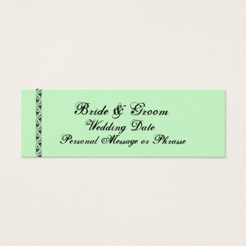 MINT GREEN Reminder Insert  - WEDDING Invitation Business Card Template