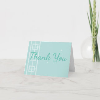 Mint Green Retro Thank You Notecard: Atomic Ranch Card