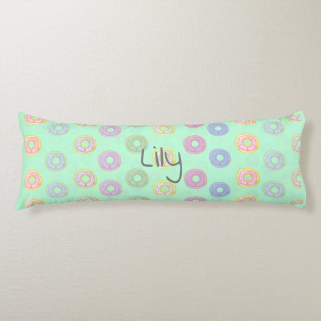 Mint Green Reversible Custom Donut Body Pillow (Front)