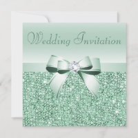 Lace effect in Ivory card with sage green ribbon and rose pink
