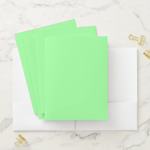 Mint Green Solid Color Classic Pocket Folder