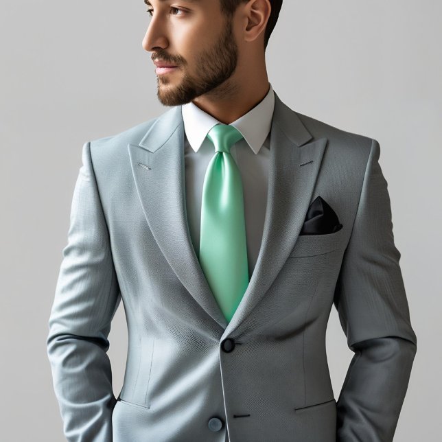 mint green - solid color  neck tie (Creator Uploaded)