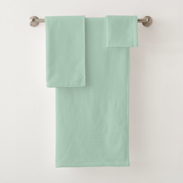 Mint green solid light fern natural  bath towel set (Insitu)