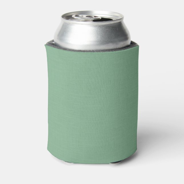 Mint green solid textured  can cooler (Can Back)
