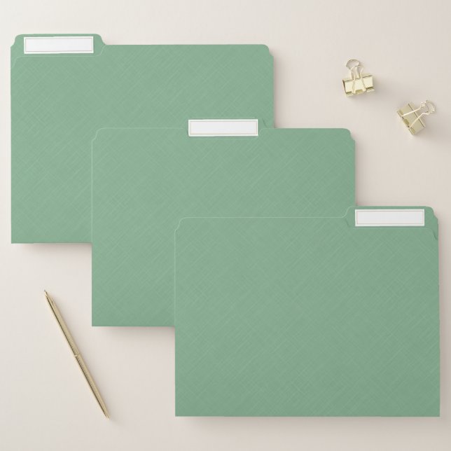 Mint green solid textured  file folder (Set)