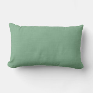 Mint green solid textured  lumbar pillow