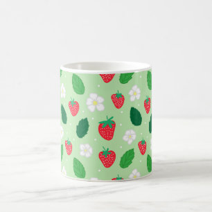 Mint Green Strawberry Coffee Mug
