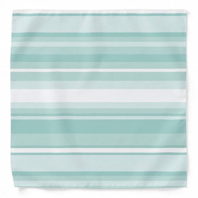 Mint green stripes bandana (Front)