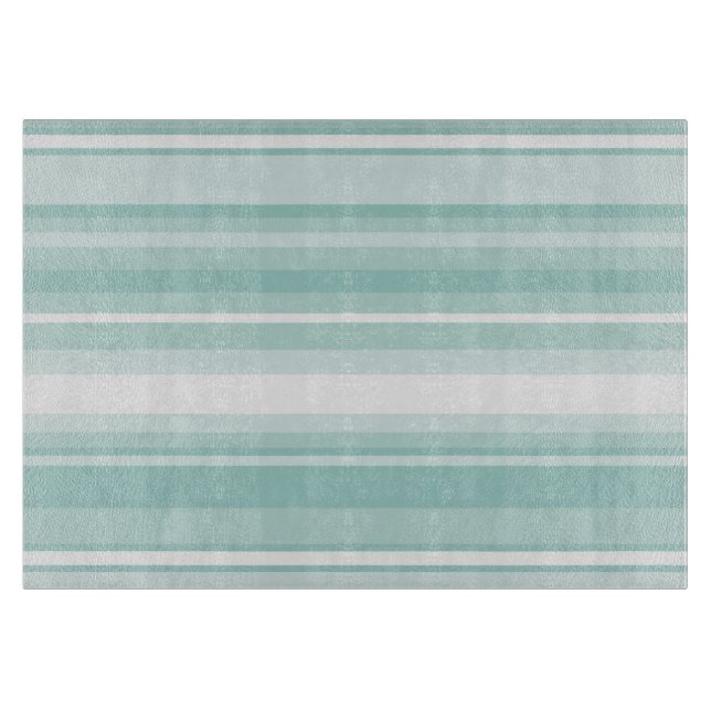Mint green stripes cutting board (Front)
