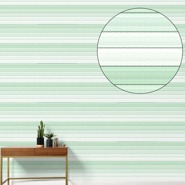 Mint Green Stripes Minimalist Modern Pastel lines Wallpaper (Creator Uploaded)