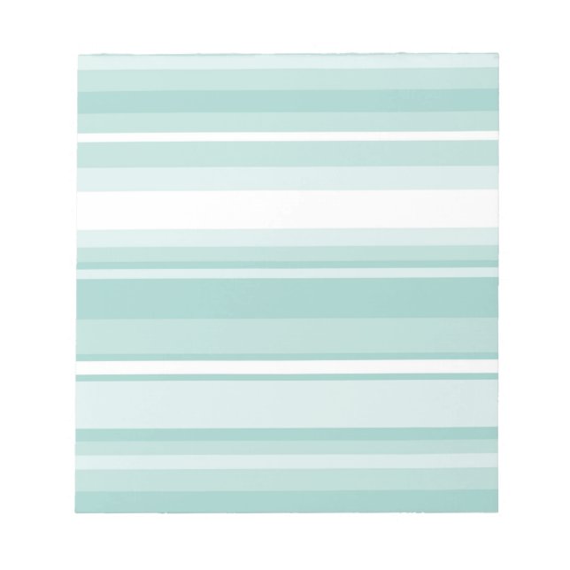 Mint green stripes notepad (Front)