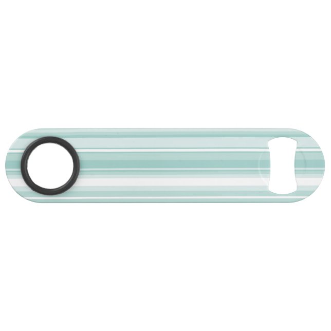 Mint green stripes speed bottle opener (Front (Horizontal))