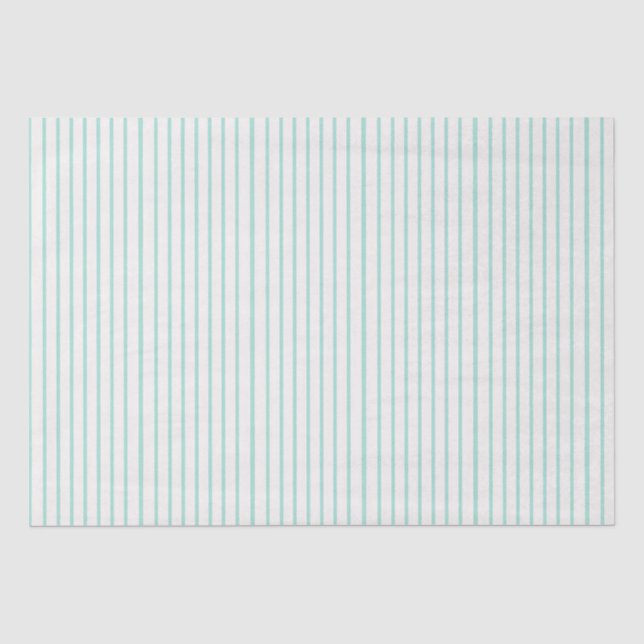 Mint Green Stripes Tissue Paper (Front)