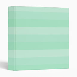 Mint Green Stripes Trendy Modern Elegant Template 3 Ring Binder